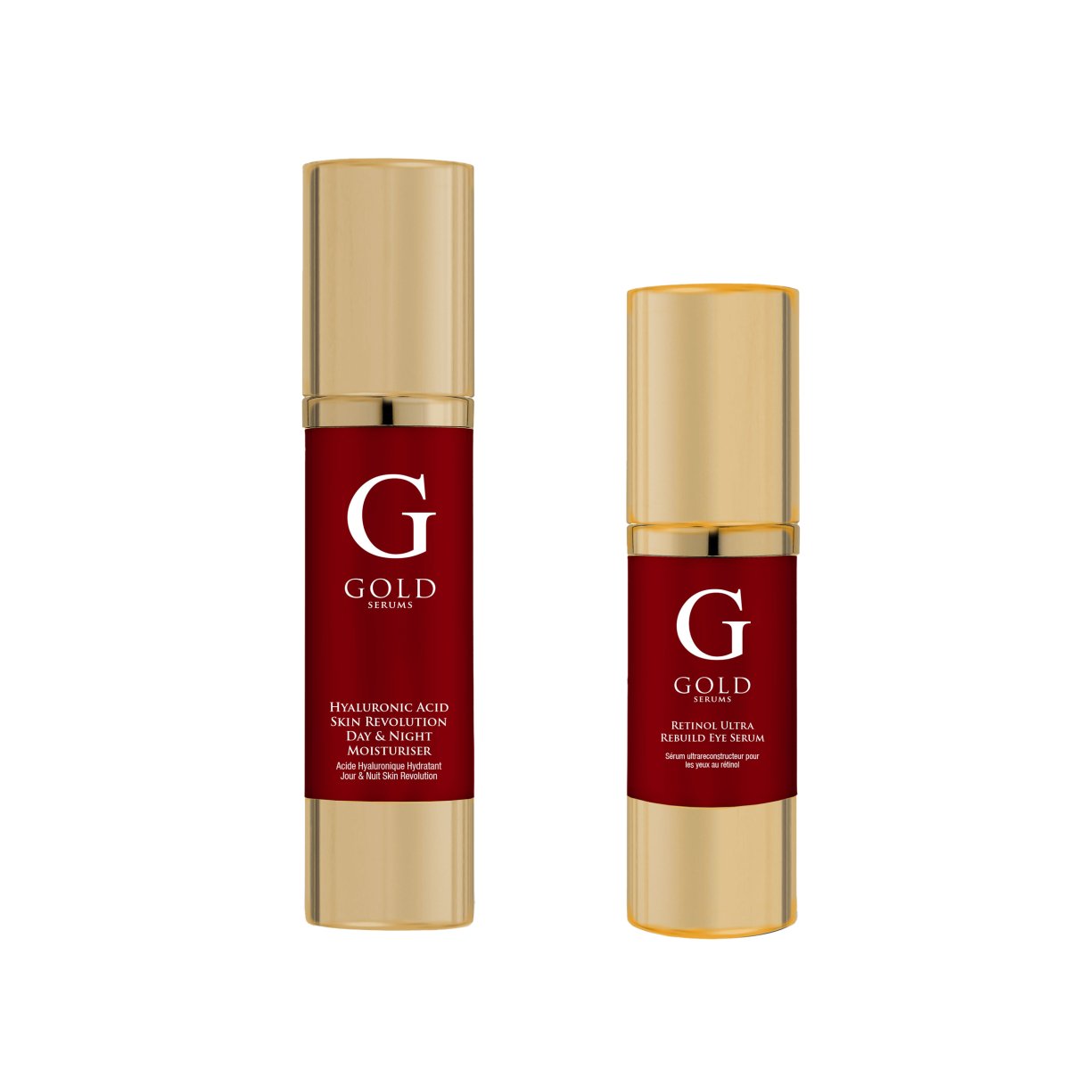 Gold Serums Hyaluronic Acid Duo Moisturiser & Retinol Eye Serum - skinChemists