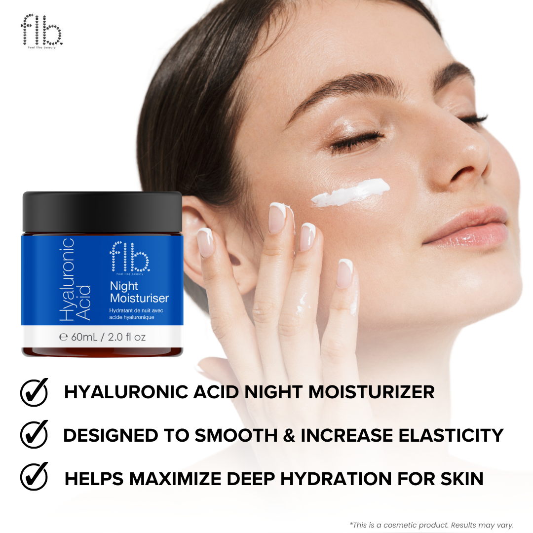 Feel Like Beauty Hyaluronic Acid Night Moisturiser 60ml Twin Value Savings Pack - skinChemists