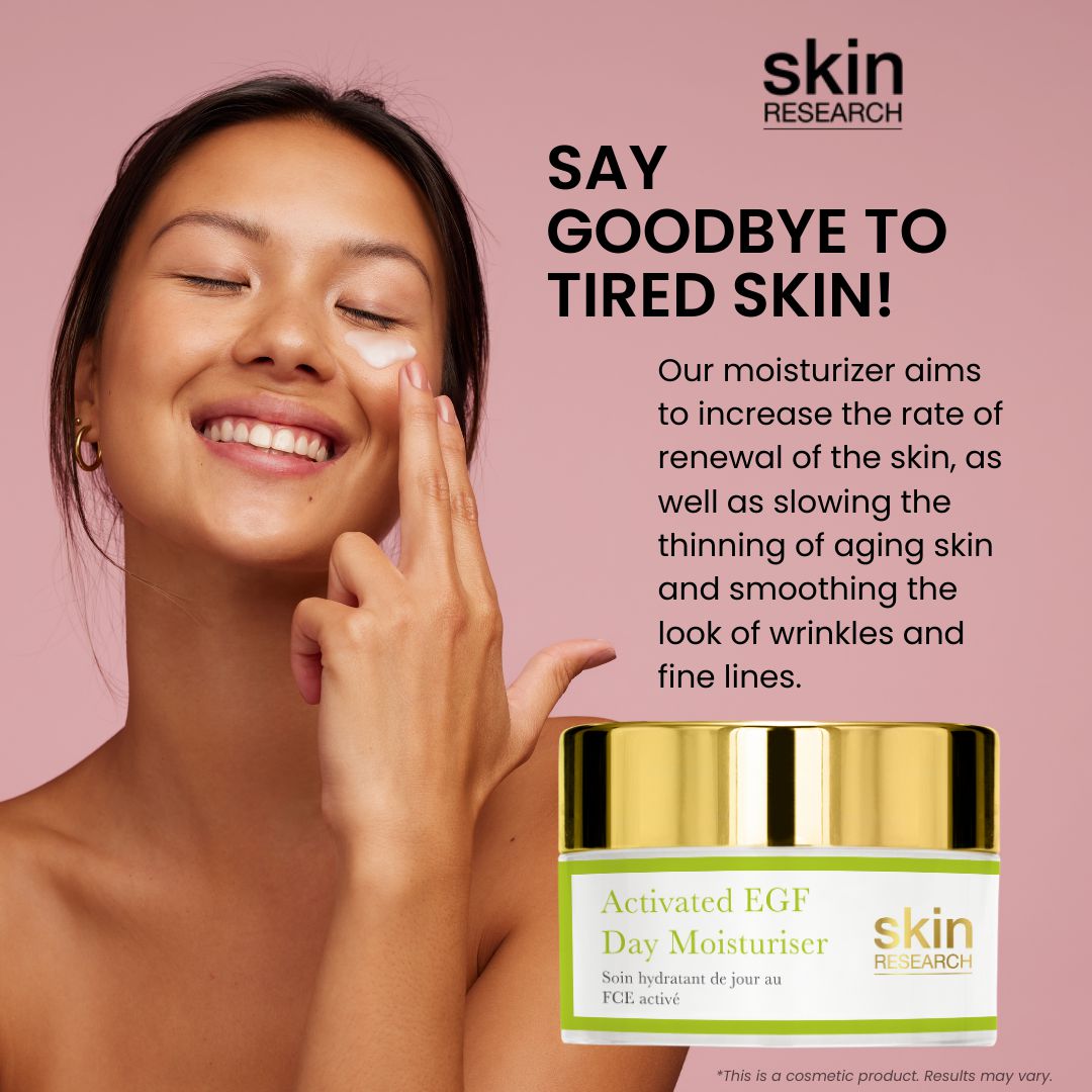 Skin Research Activated EGF Day Moisturiser 50ml Twin Value Savings Pack