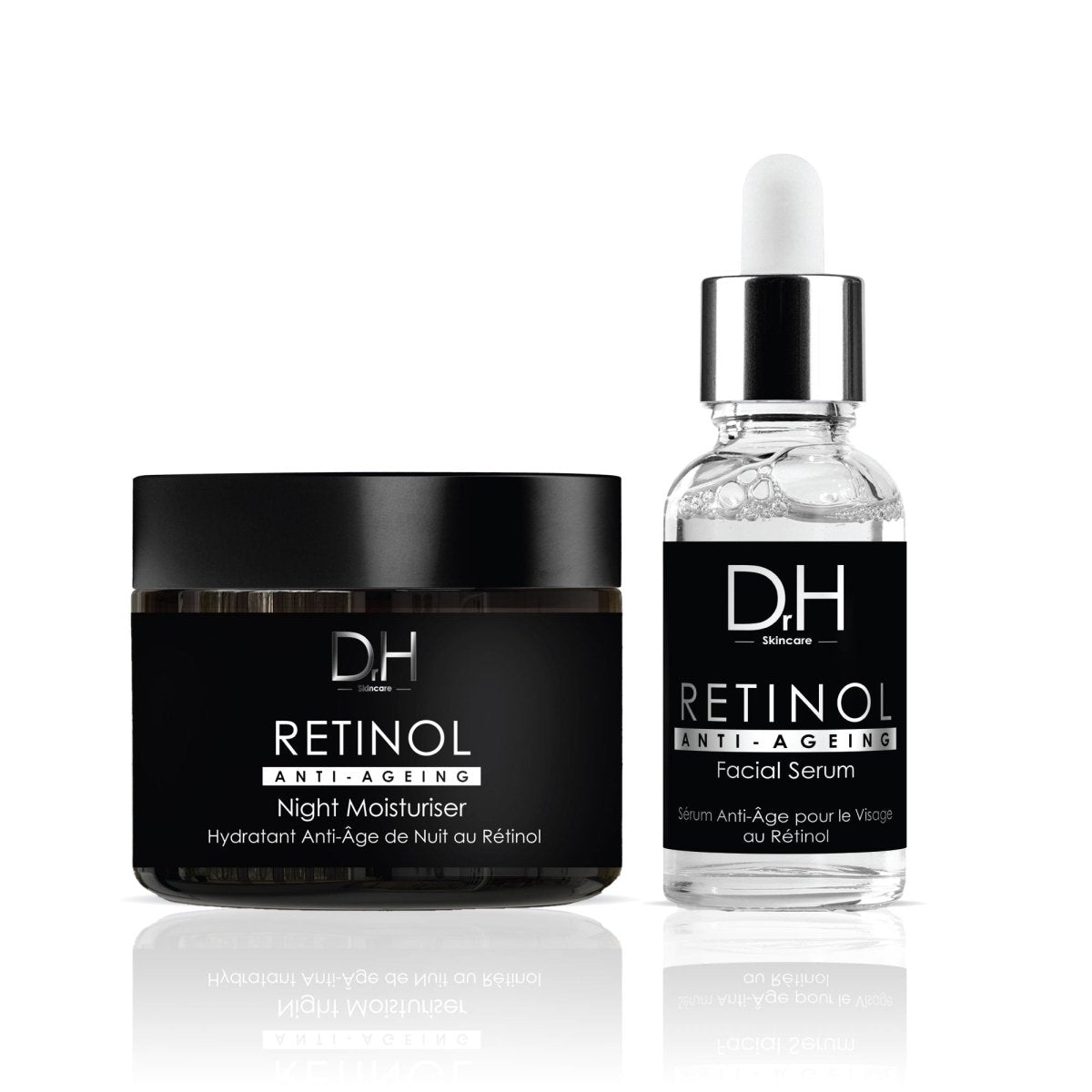 Retinol Anti - Ageing Night Moisturiser 60ml + Anti - Aging Retinol Facial Serum 30ml - skinChemists