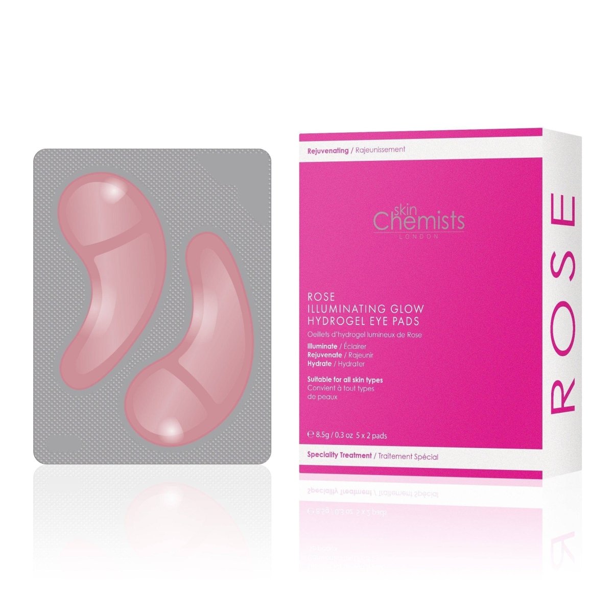 Rose Illuminating Glow Instant Hydrogel Eye Pads (5 x 2) - skinChemists