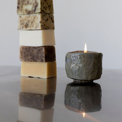 Souchong Debut Earthen Tallow Candle – Fog-Glazed Regional Clay 4 oz