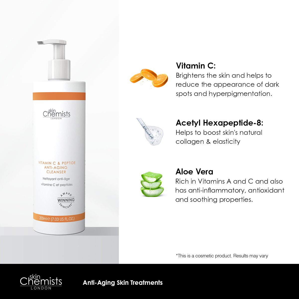 Vitamin C & Peptide Cleanser 200ml - skinChemists