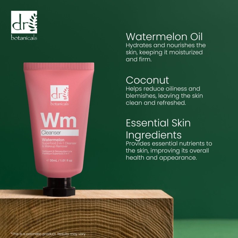 Watermelon Superfood 2-In-1 Cleanser & Makeup Remover 30ml - skinChemists