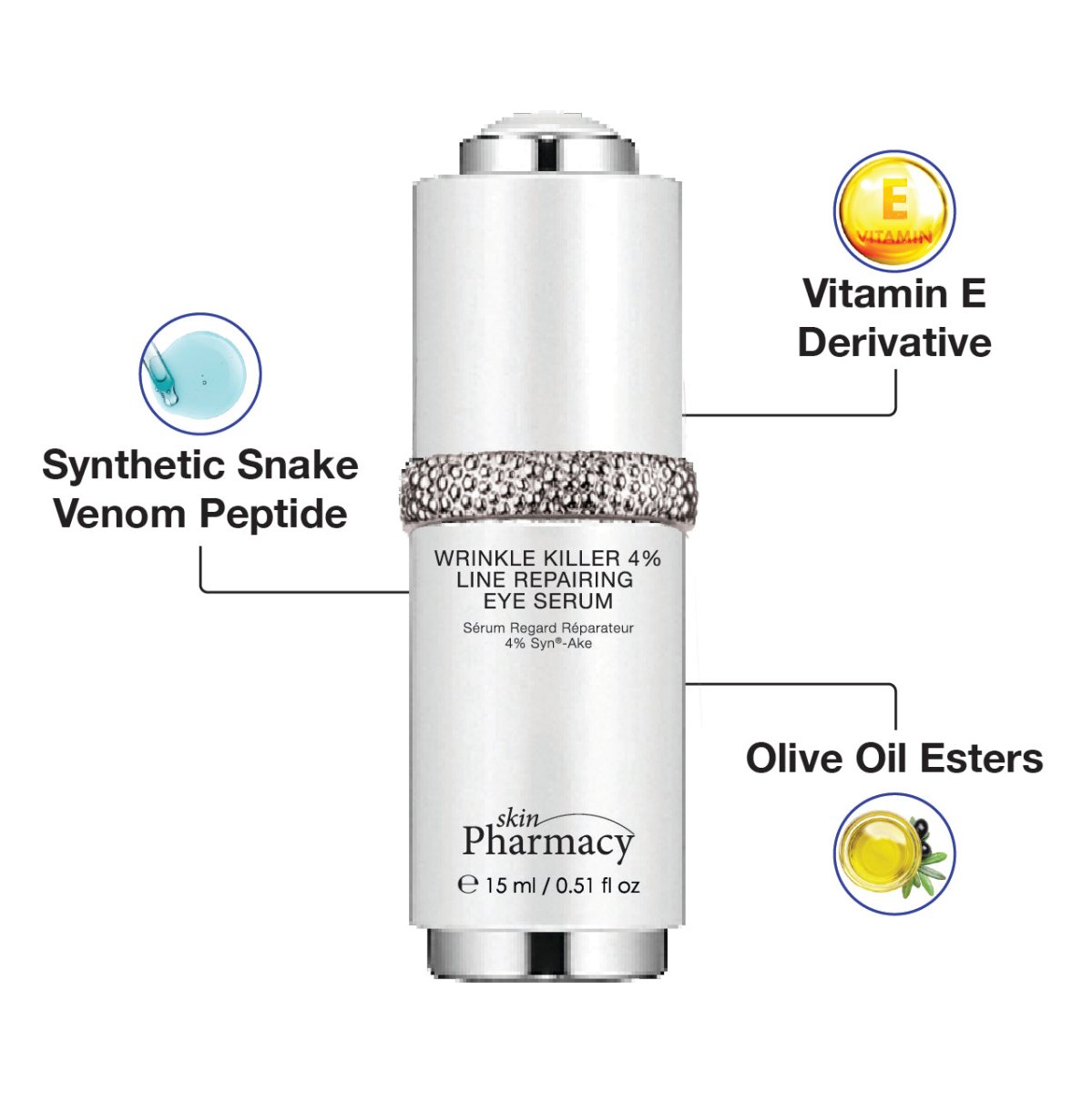 Wrinkle Killer 4% Line Repairing Eye Serum 15ml - skinChemists