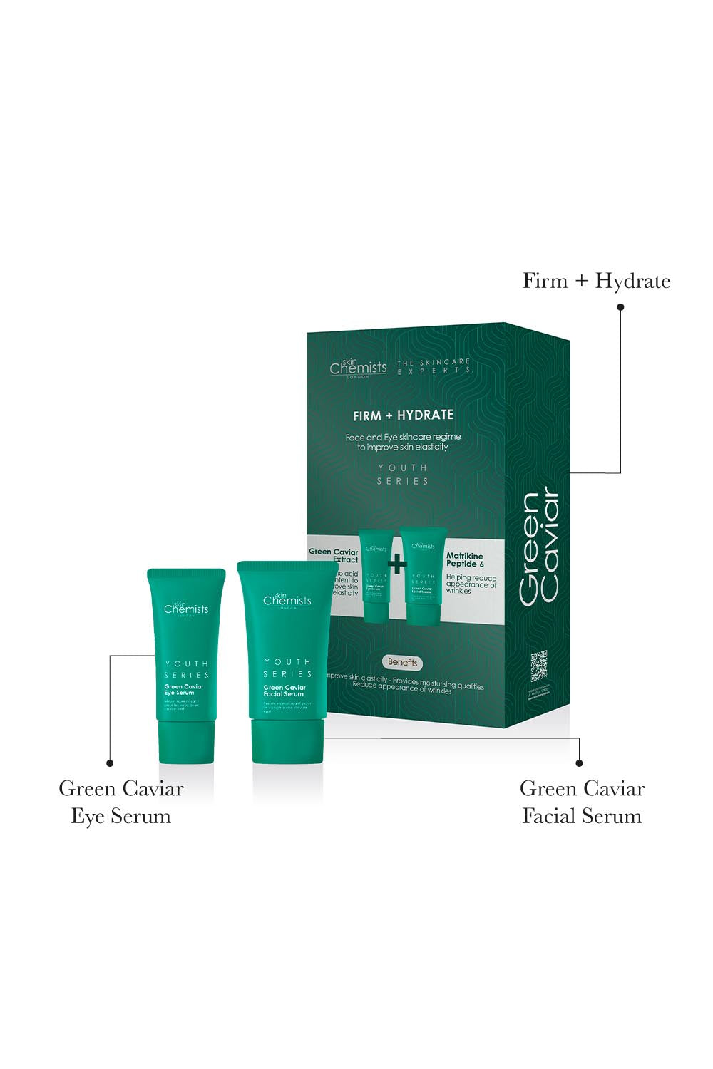 skinChemists Youth Series Green Caviar Firm & Hydrate Kit